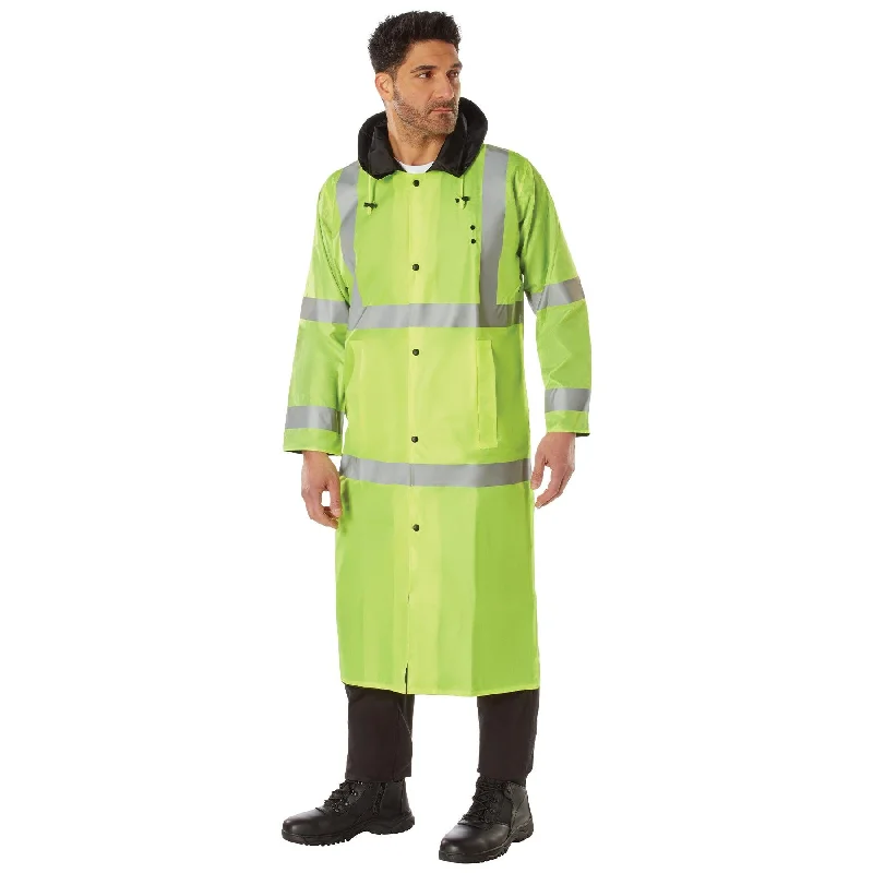Spring Fashion Rothco Hooded Reflective Rain Parka