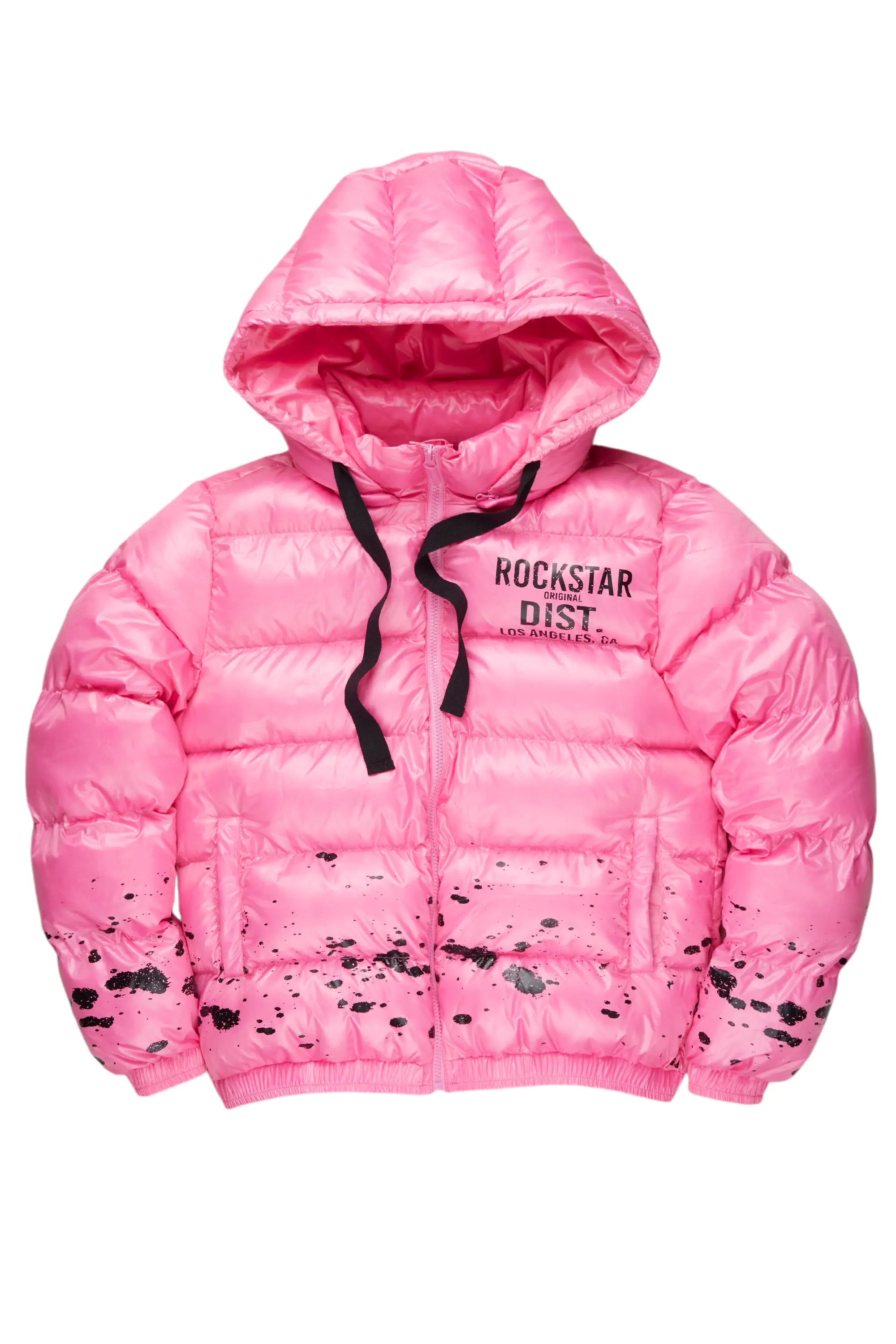 Stretch Design Art Dist. 2.0 Pink Puffer Jacket