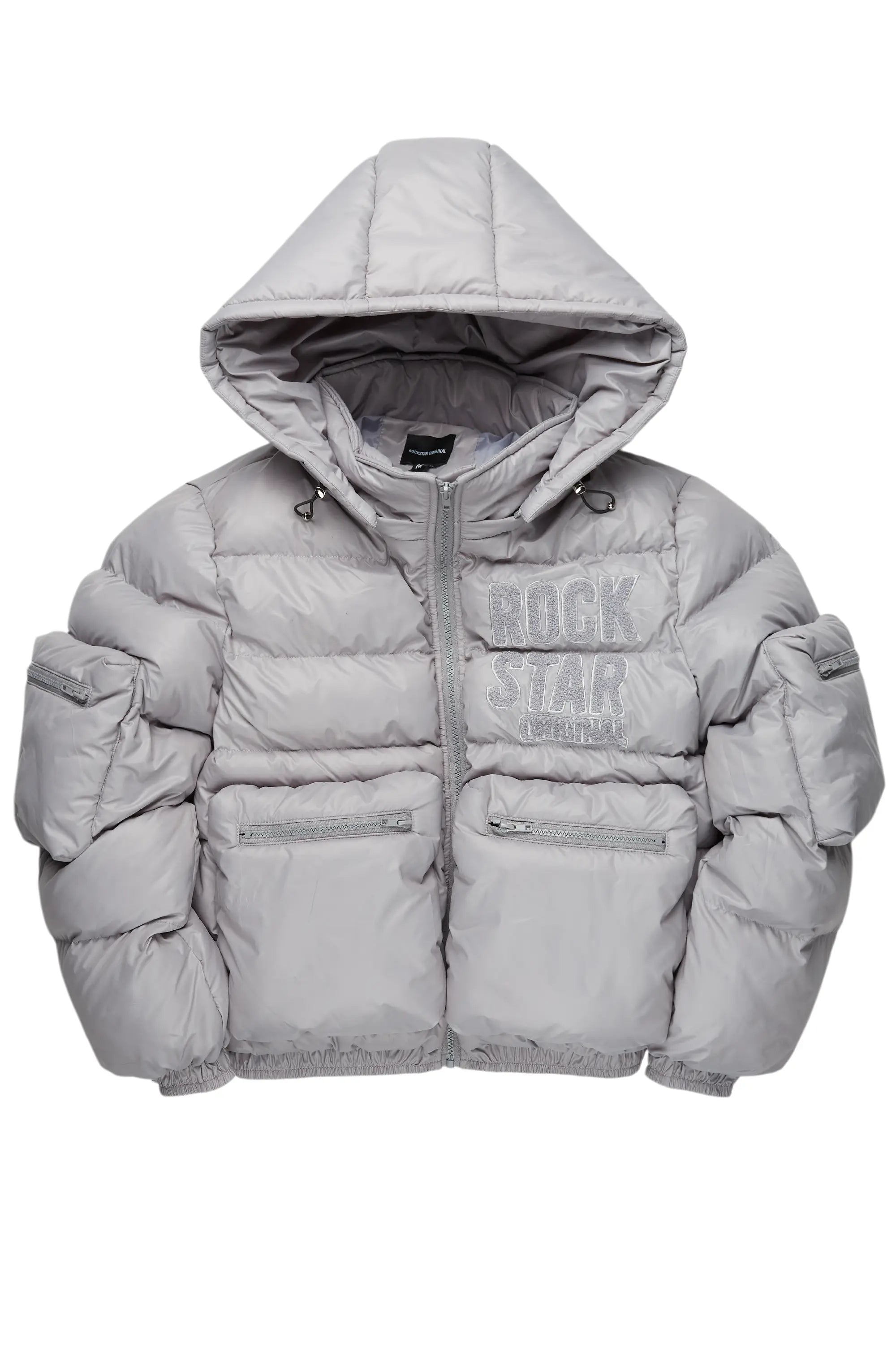 Classic Series Keisha Grey Cargo Puffer Jacket