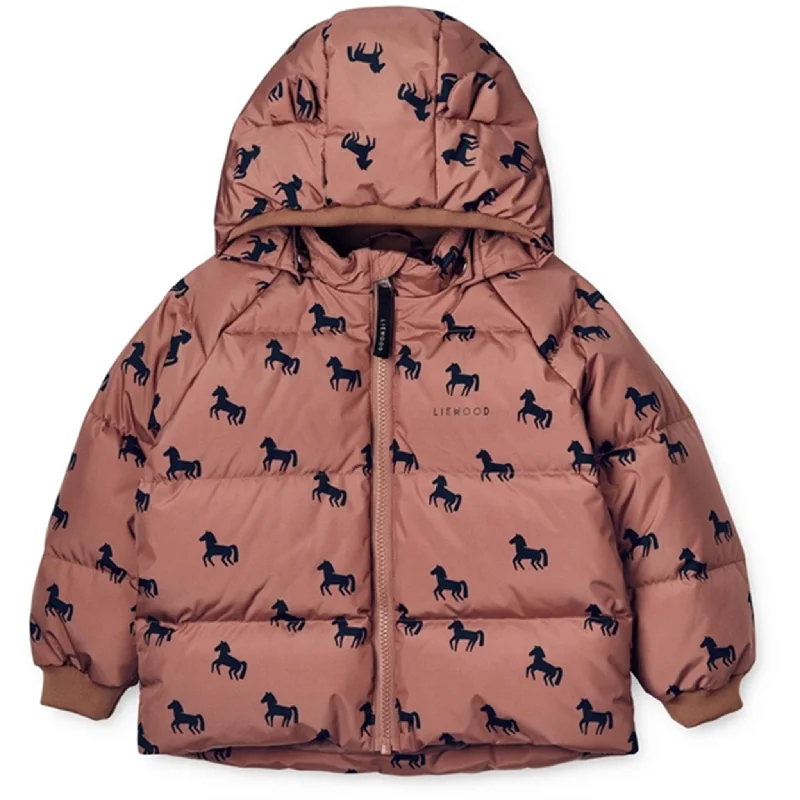 Refreshing Design Liewood Polle Puffer Jacket Horses Dark Rosetta