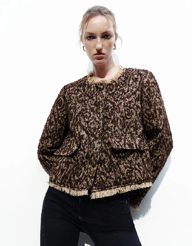 French Style Raw Hem Down Jacket