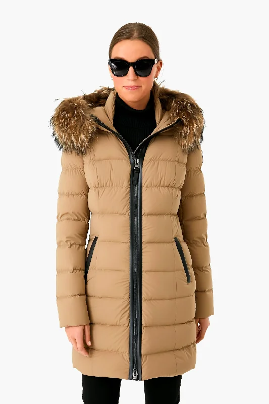 Eye-catching Personality Dark Camel Calla Down Coat