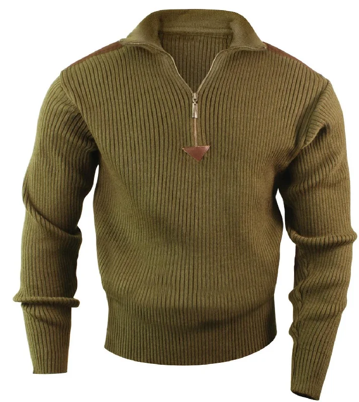 Luxury Style Rothco Quarter Zip Acrylic Commando Sweater