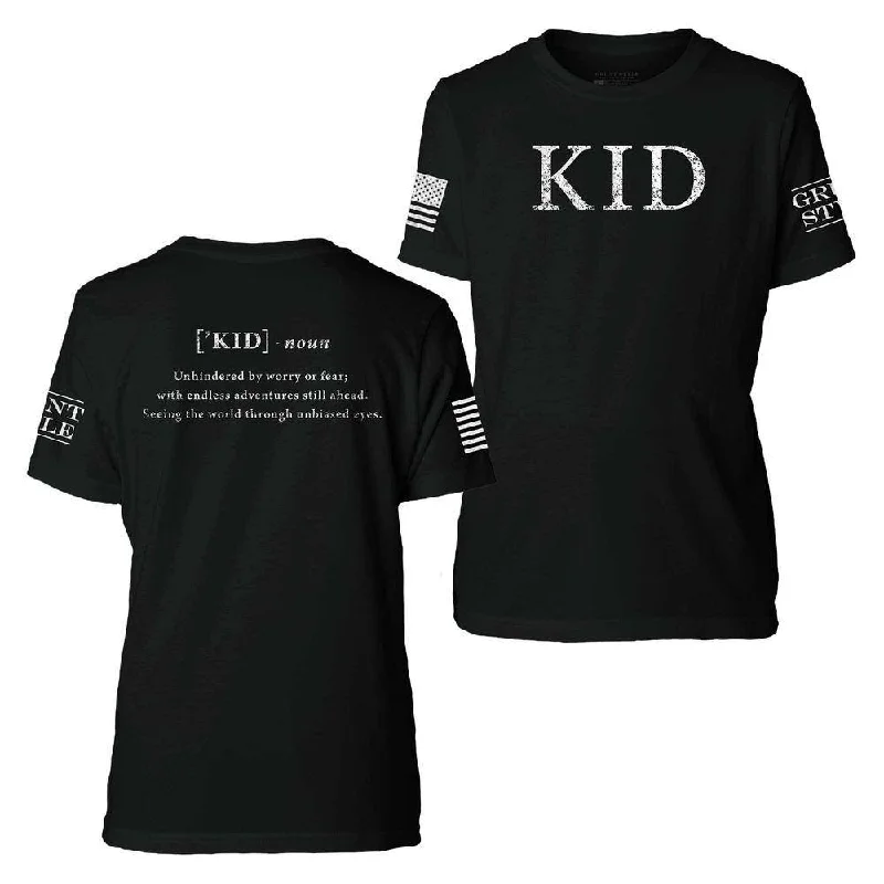 High-waisted pants style Youth Kid Defined T-Shirt - Black