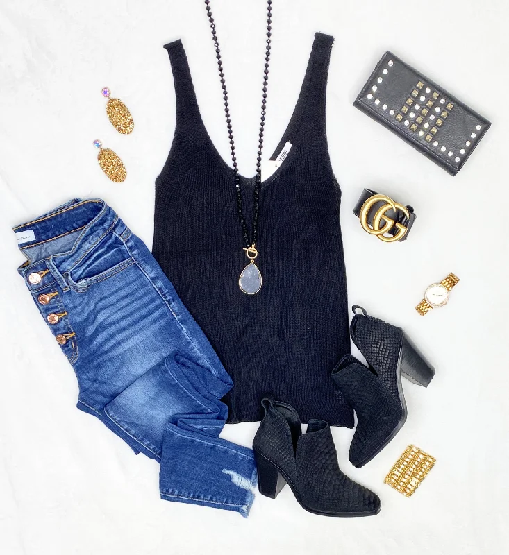 High Street Style Comfort & Ease Tank - Black