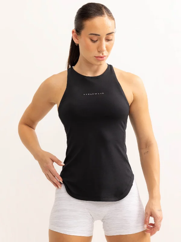 Carefree Style Soft Tech Slim Fit Tank - Black