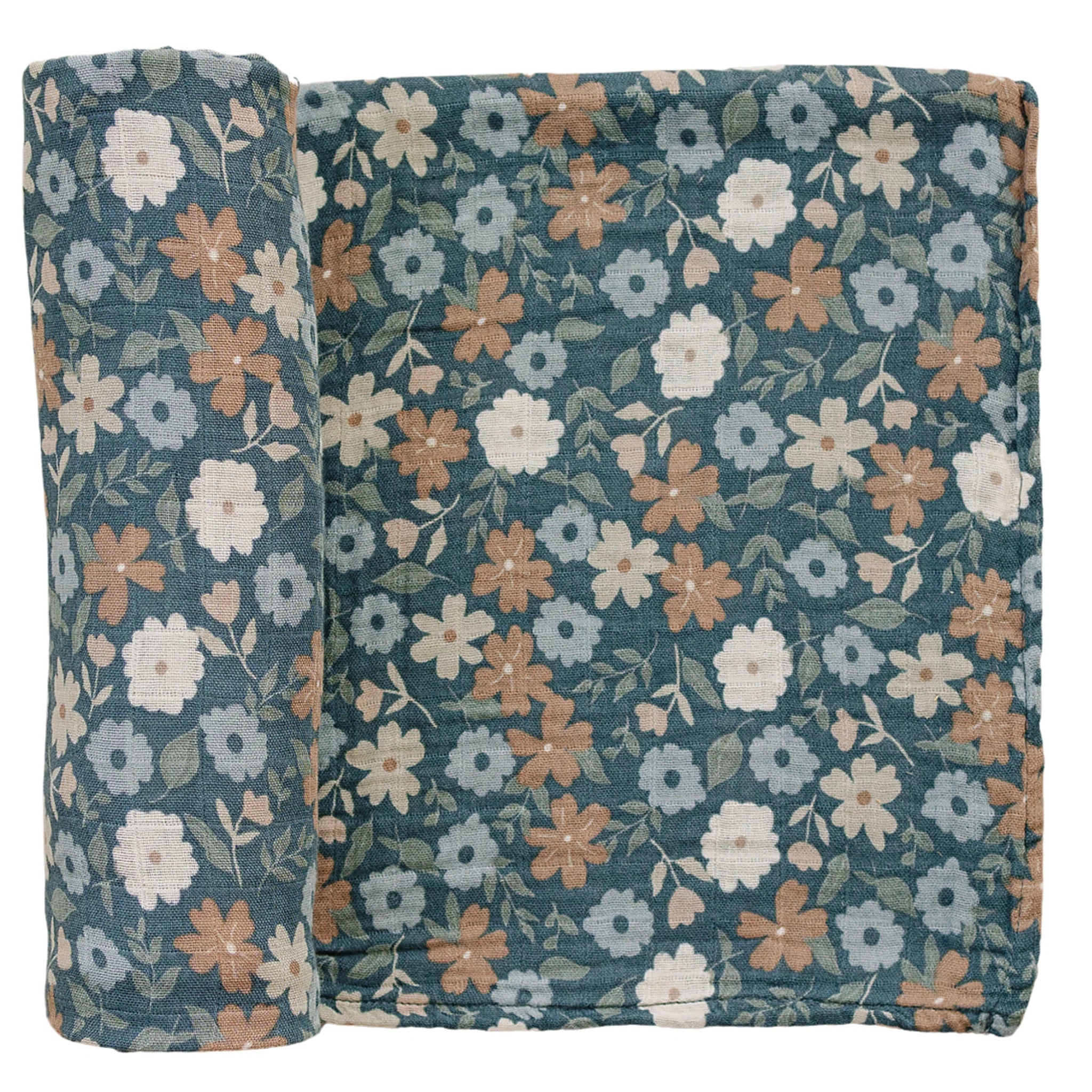 Artistic Temperament Muslin Swaddle Blanket | Midnight Floral