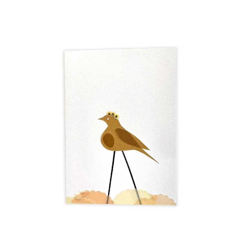 Street Style New! Mama Bird / handmade, cut-paper greeting card