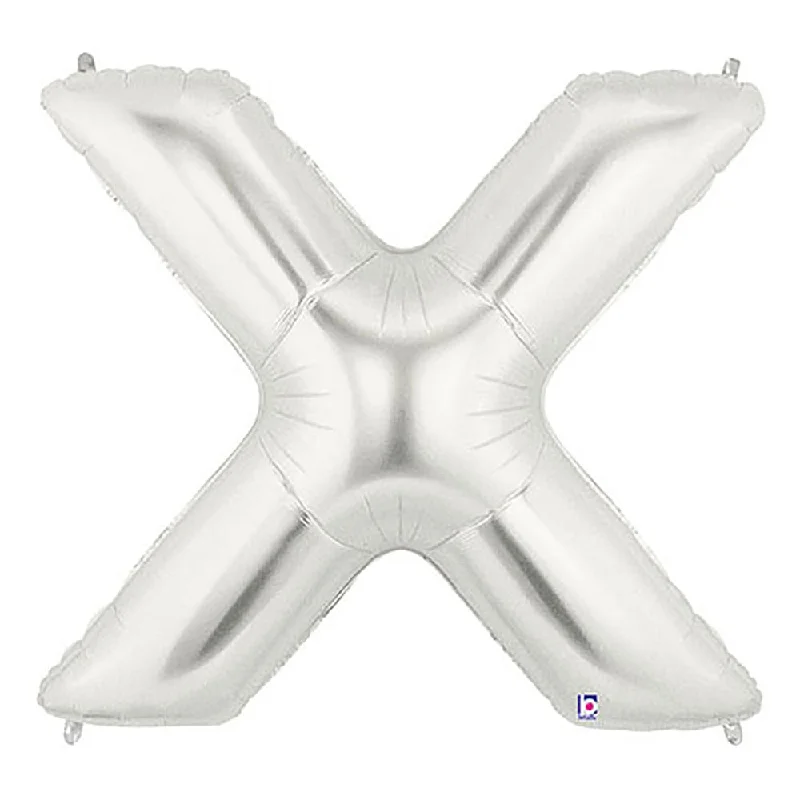 Must-have For Fashion 40 inch LETTER X - SILVER MEGALOON