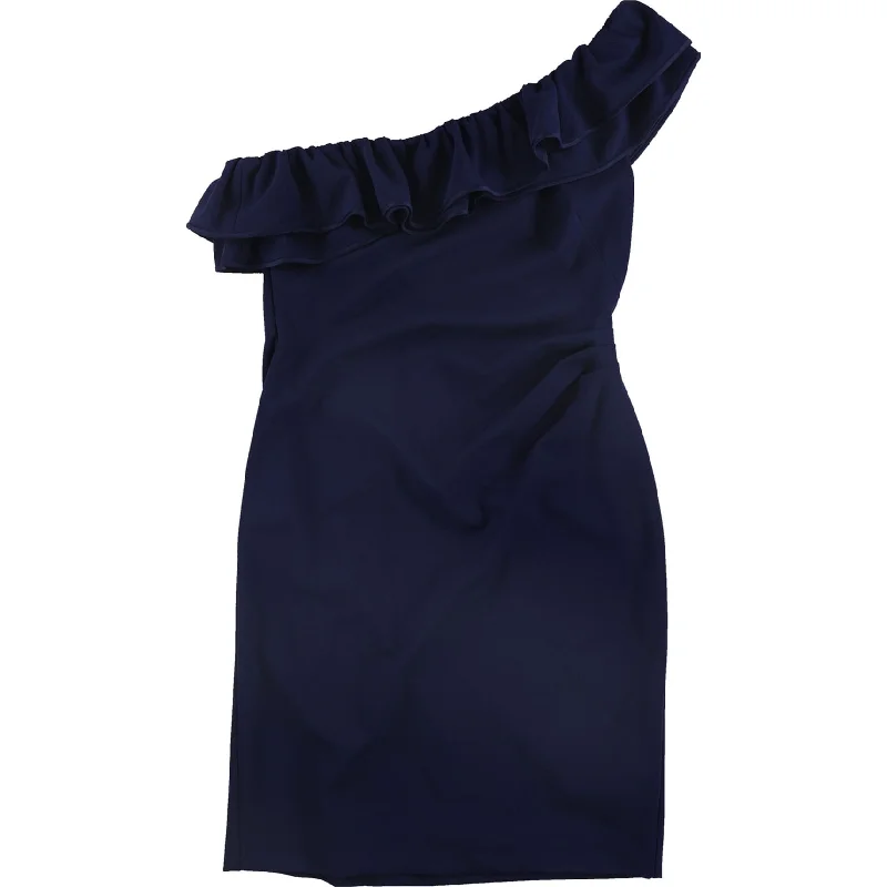 Soft Layers Ralph Lauren Womens Solid Ruffled Dress