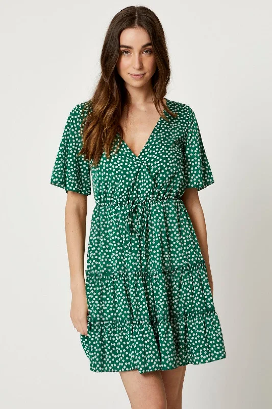 Personalized Design Print Ruffle Skater Dress