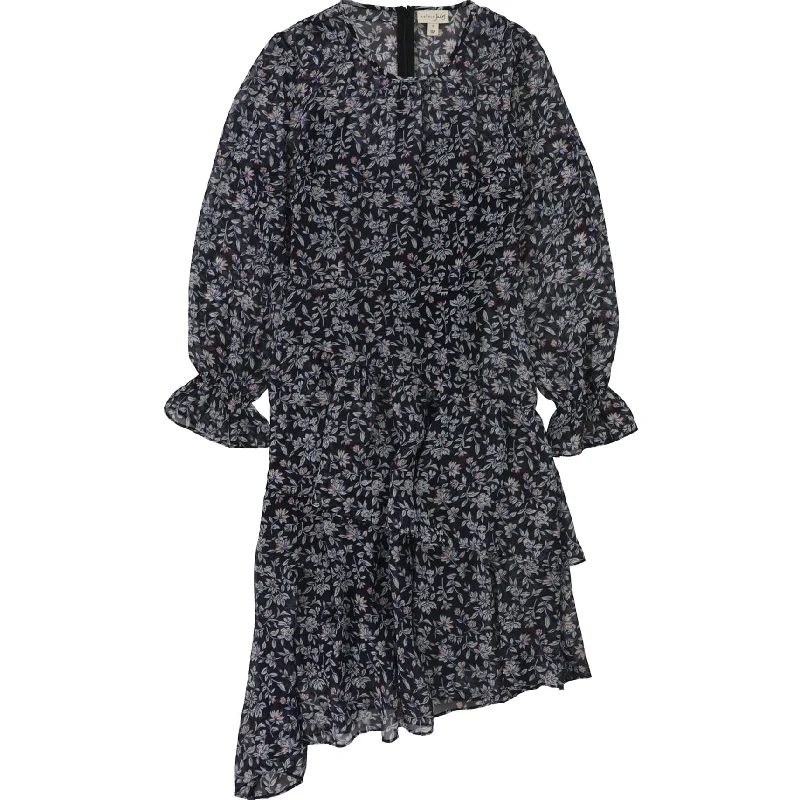 Relaxed Fashion maison Jules Womens Floral A-line Dress, Blue, 4