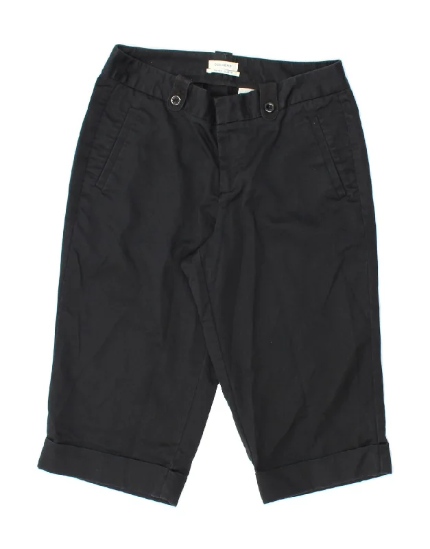 Cozy Chic DOCKERS Womens Curvy Mid Rise Chino Shorts US 4 Small W26 Black Cotton