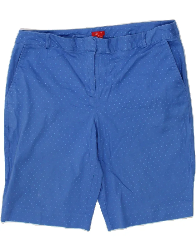 Comfortable And Simple IZOD Womens Chino Shorts US 14 XL W36  Blue Polka Dot Cotton