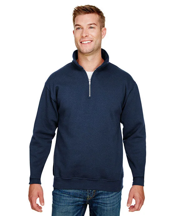 Bright Colors BA920 - Bayside Unisex 9.5 oz 80/20 Quarter-Zip Pullover Sweatshirt | Navy Bright Colors BA920 - Bayside Unisex 9.5 oz 80/20 Quarter-Zip Pullover Sweatshirt | Navy