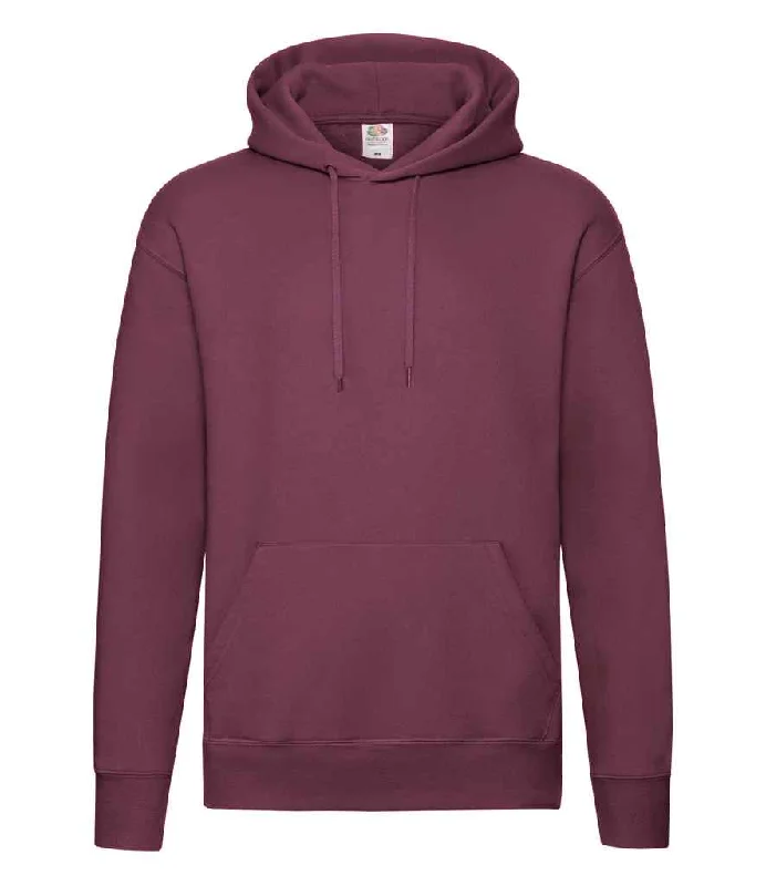 Carefree Style Fruit of the Loom Premium Hooded Sweatshirt | Burgundy