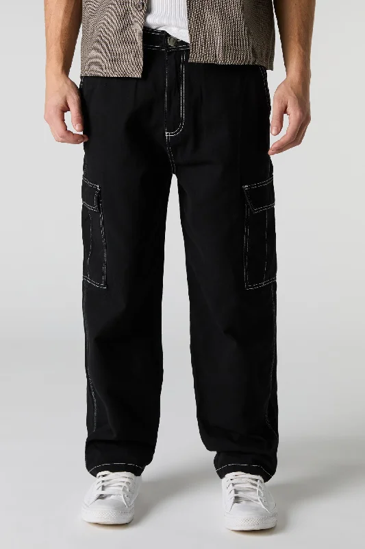 Comfortable And Cold-proof Denim Cargo Jean