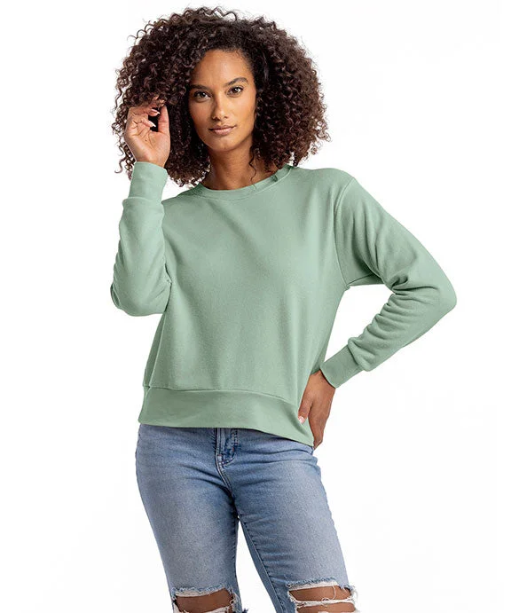 Exquisite Embroidery 9084 - Next Level Ladies Laguna Sueded Sweatshirt | Stonewash Green Exquisite Embroidery 9084 - Next Level Ladies Laguna Sueded Sweatshirt | Stonewash Green