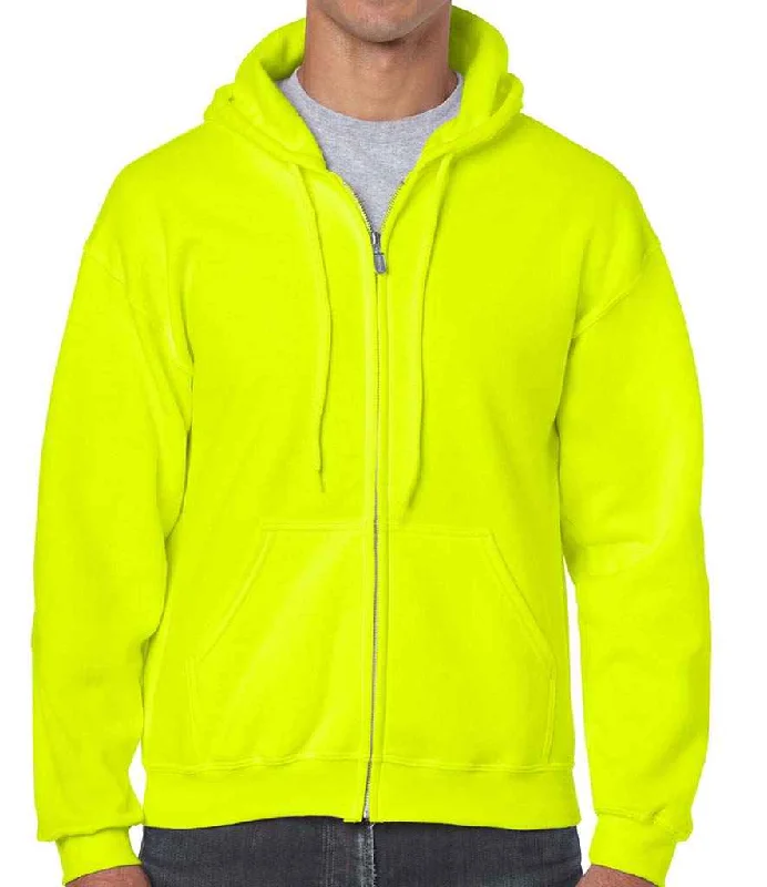 Simple Comfort Gildan Heavy Blend™ Zip Hooded Sweatshirt | Safety Green