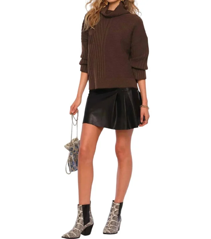 Chic Lounge Pauline Sweater In Espresso