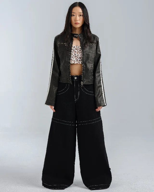Exquisite Fabrics W Hangin'. 34". Jet Black.
