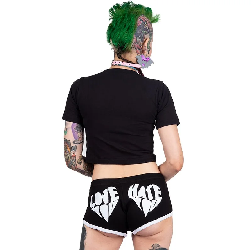 High-end Customization Love You Hate You Short Shorts