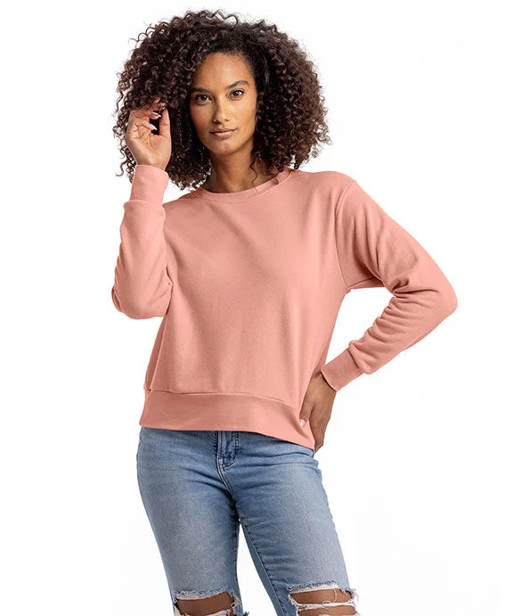 Unique Prints 9084 - Next Level Ladies Laguna Sueded Sweatshirt | Desert Pink