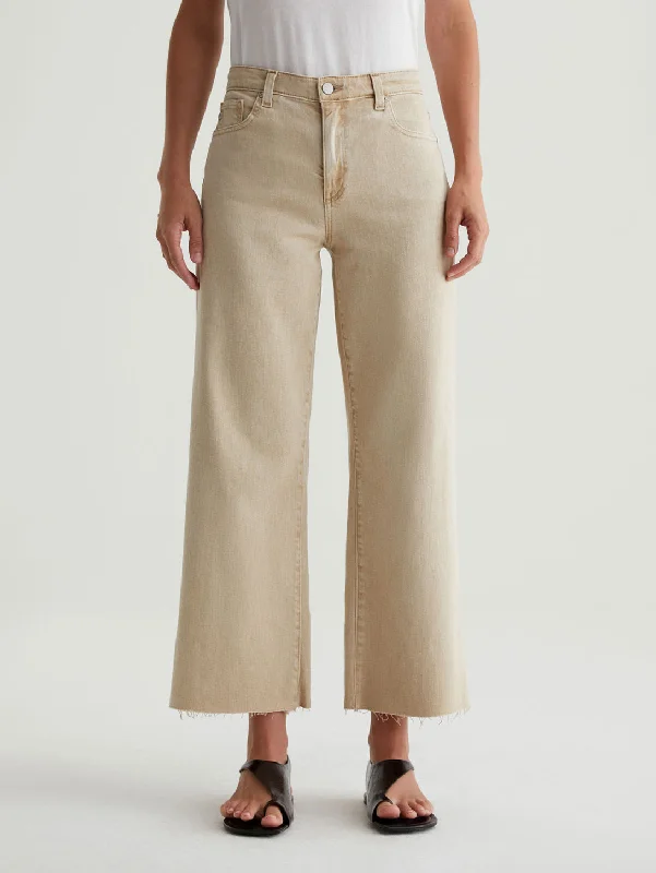 Summer Comfort Saige Wide Leg Crop Jean - Sulfur Pumice